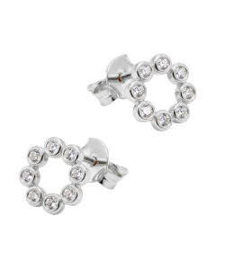 Round Shaped Silver Stud Earring STS-7013